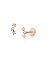 Tiny Blessings Girls' 14K Lucky Stars Studs Screw Back Earrings - Baby, Little Kid, Big Kid