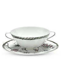 Marni Soup Bowl with Handles & Fiore Rosa Saucer