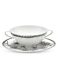 Serax Marni Soup Bowl with Handles & Fiore Rosa Saucer