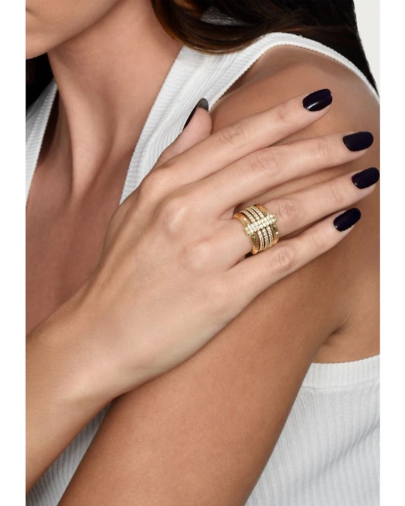 Enchanted Forest Multi Stack Ring 18K Gold Plated