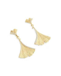 Gingko Large Drop Earrings in 18K Gold Plated