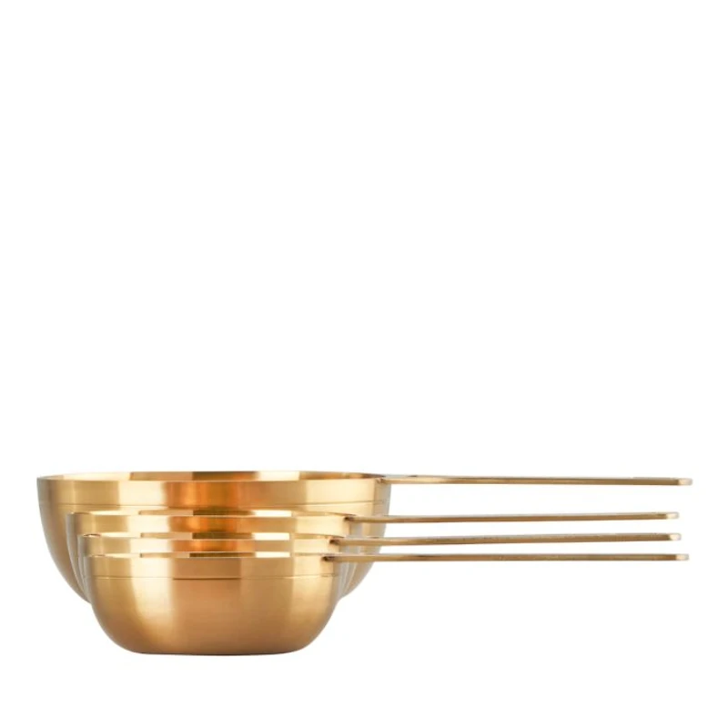 Stainless Steel Gold Tone Measuring Cups, Set of 4