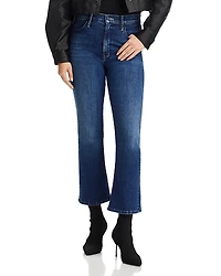 Mother The Lil' Hustler Petites High Rise Cropped Straight Jeans