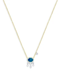 Meira T 14K White & Yellow Gold Opal & Diamond Pendant Necklace, 18