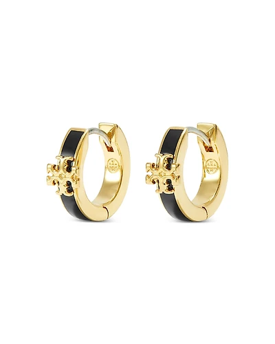 Tory Burch Kira Enamel Huggie Hoop Earrings