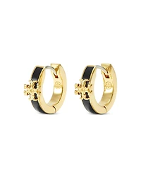 Tory Burch Kira Enamel Huggie Hoop Earrings