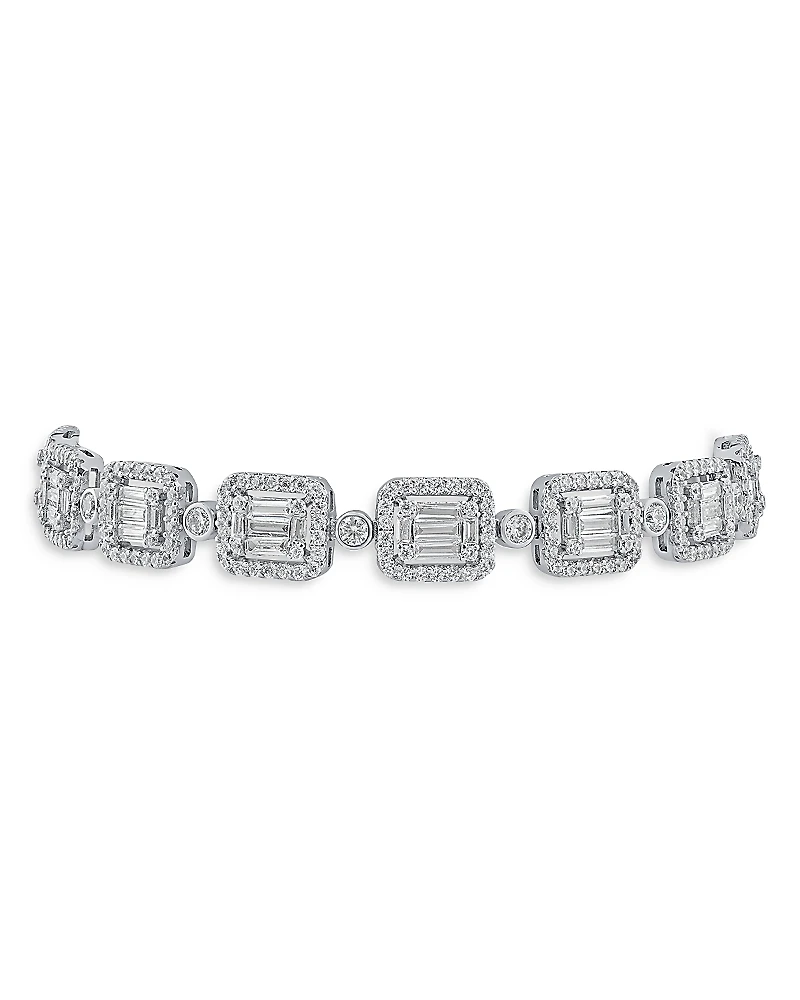 Cz By Kenneth Jay Lane Baguette & Pave Deco Bracelet