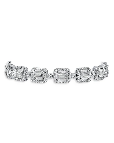 Cz By Kenneth Jay Lane Baguette & Pave Deco Bracelet