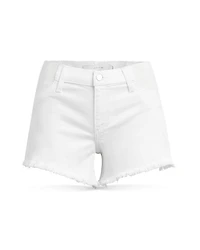 The Ozzie Mid Rise Maternity Shorts White