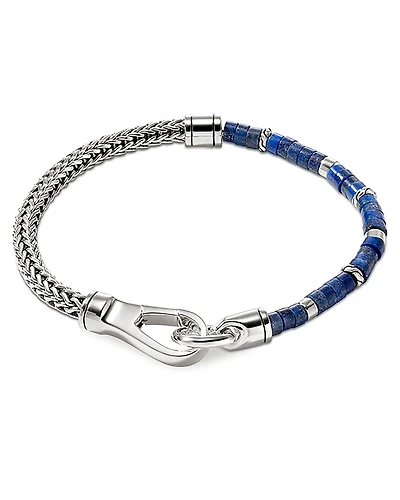 John Hardy Sterling Silver Heishi Gemstone Chain Bracelet