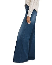 Petite Ameria Wide Leg Jeans Mid Blue