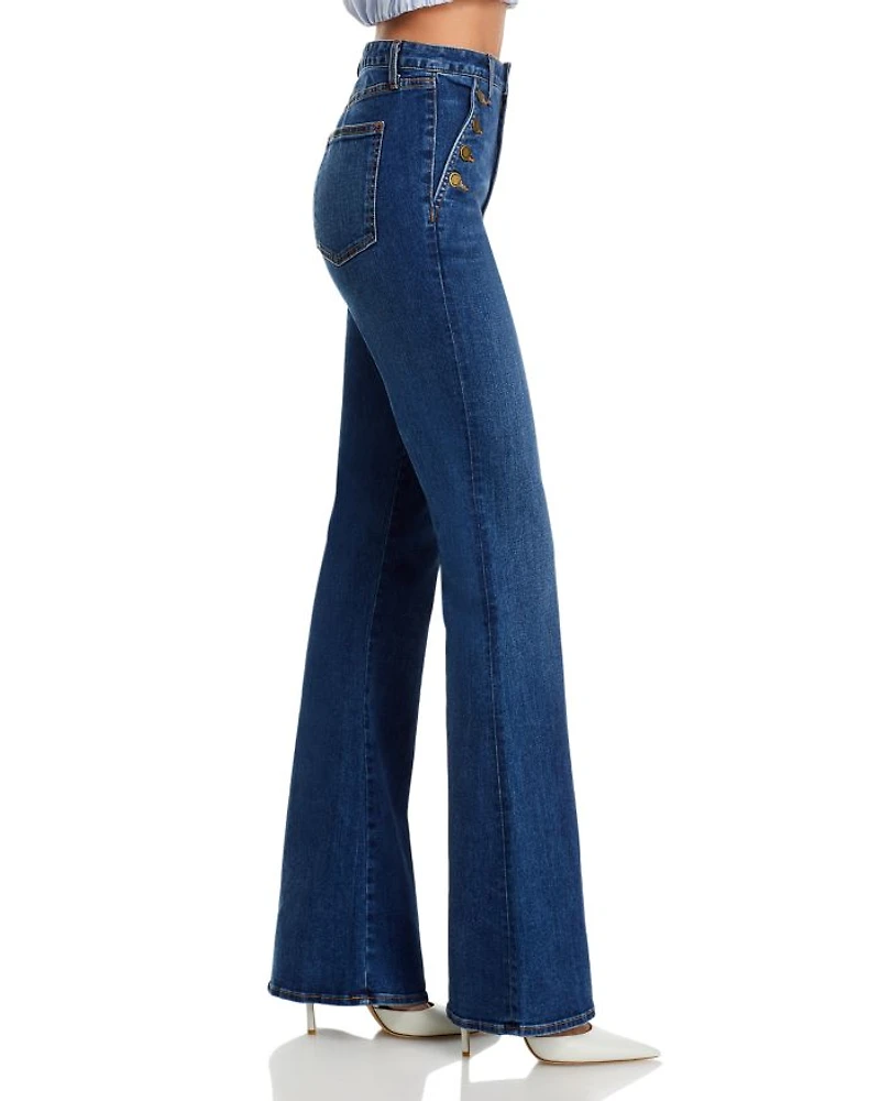 Helena High Rise Flared Sailor Jeans Medium Wash