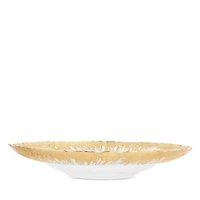 Rufolo Glass Gold Brushstroke Medium Shallow Bowl