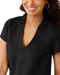Two Palms Short Sleeve Collared Dress