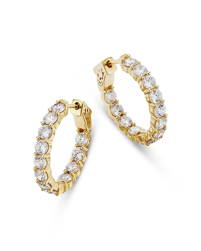 Bloomingdale's Fine Collection Diamond Inside Out Hoop Earrings