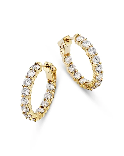 Bloomingdale's Fine Collection Diamond Inside Out Hoop Earrings