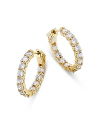 Bloomingdale's Fine Collection Diamond Inside Out Hoop Earrings