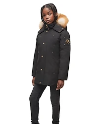 Moose Knuckles Unisex Gold Parka with Shearling Hood