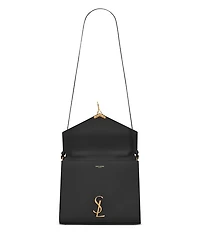 Cassandra Mini Top Handle Bag in Grain De Poudre Embossed Leather
