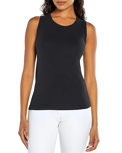 Three Dots Cotton Crewneck Tank