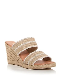 Andre Assous Women's Nolita Woven Espadrille Wedge Slide Sandals