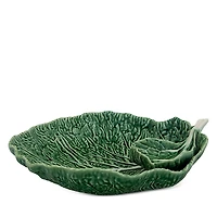 Bordallo Pinheiro Cabbage Chip and Dip Bowl