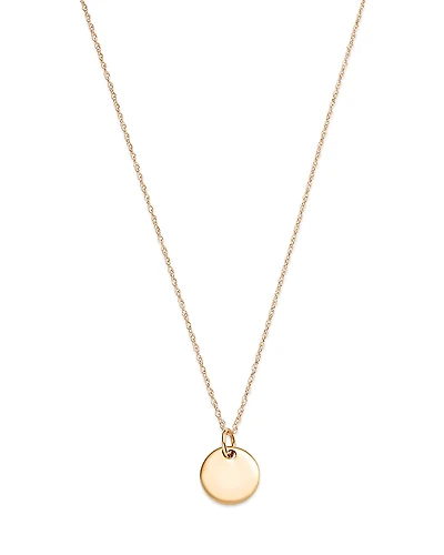 Bloomingdale's Fine Collection Mini Round Tag Pendant Necklace