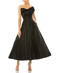 Bow Detailed Strapless Ballgown