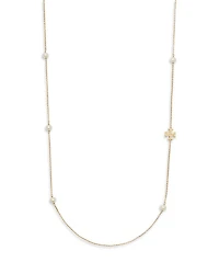 Kira Cultured Pearl & T Monogram Strand Necklace, 38"