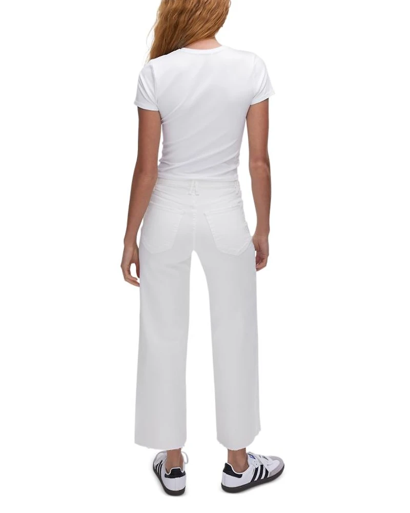 Good Waist Palazzo Cropped Jeans W001