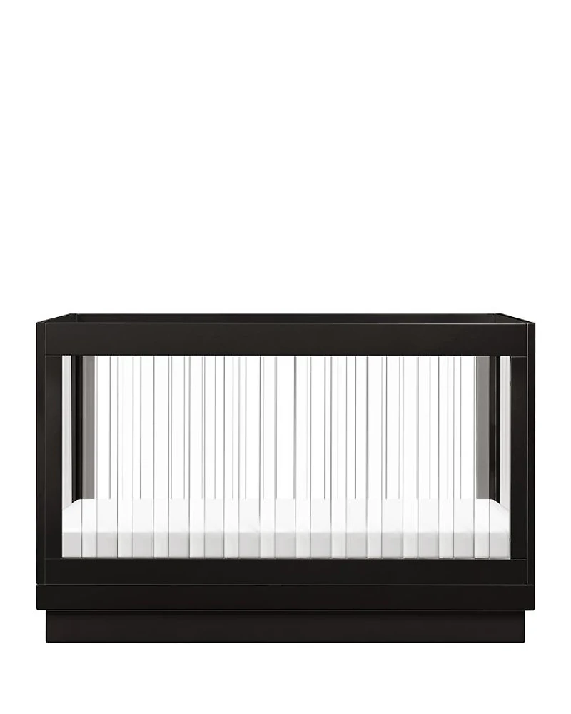 Harlow Acrylic 3 in 1 Convertible Crib with Toddler Bed Conversion Kit