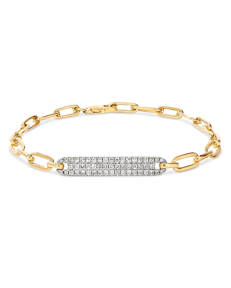 Bloomingdale's Fine Collection Diamond Pave Oval Link Bracelet