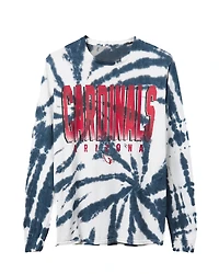 Junk Food Clothing Unisex Nfl Arizona Cardinals Game Time Tie Dye Long Sleeve