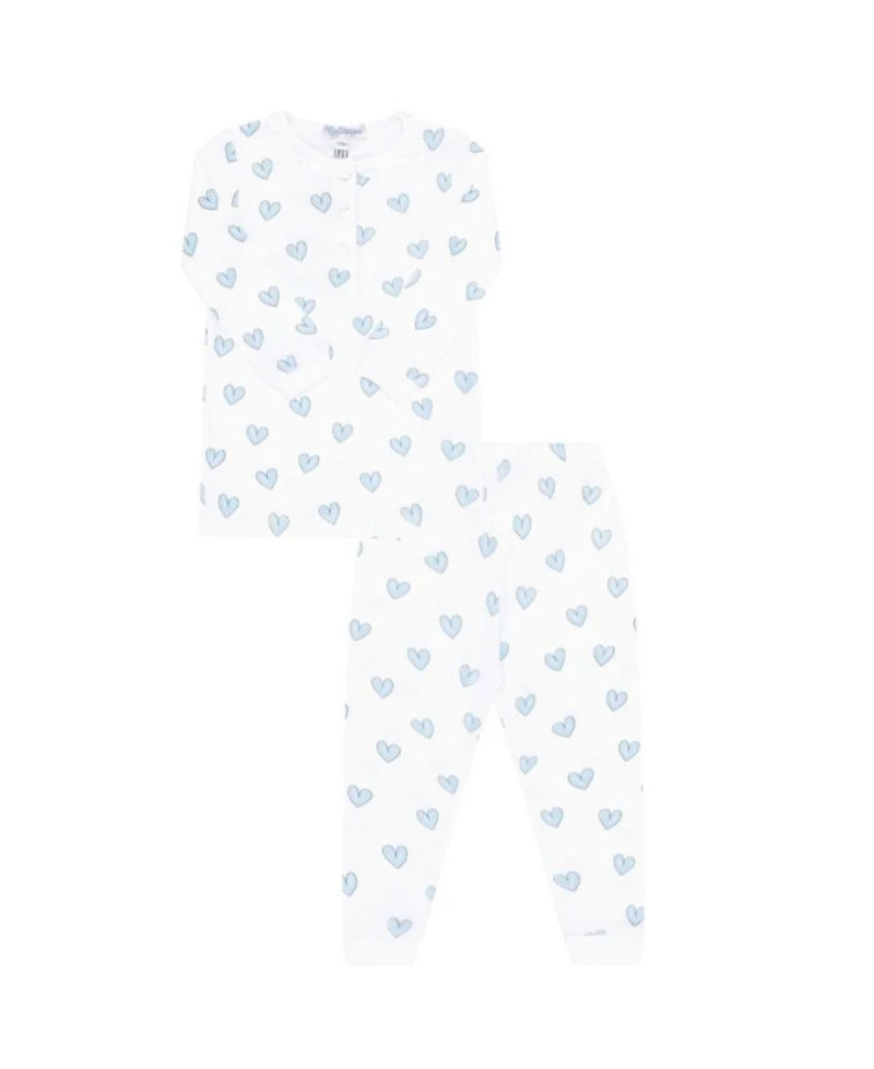 Girls' Pink Heart Print Pajama