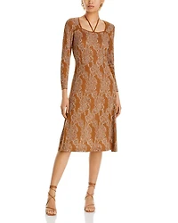Metallic Jacquard Dress