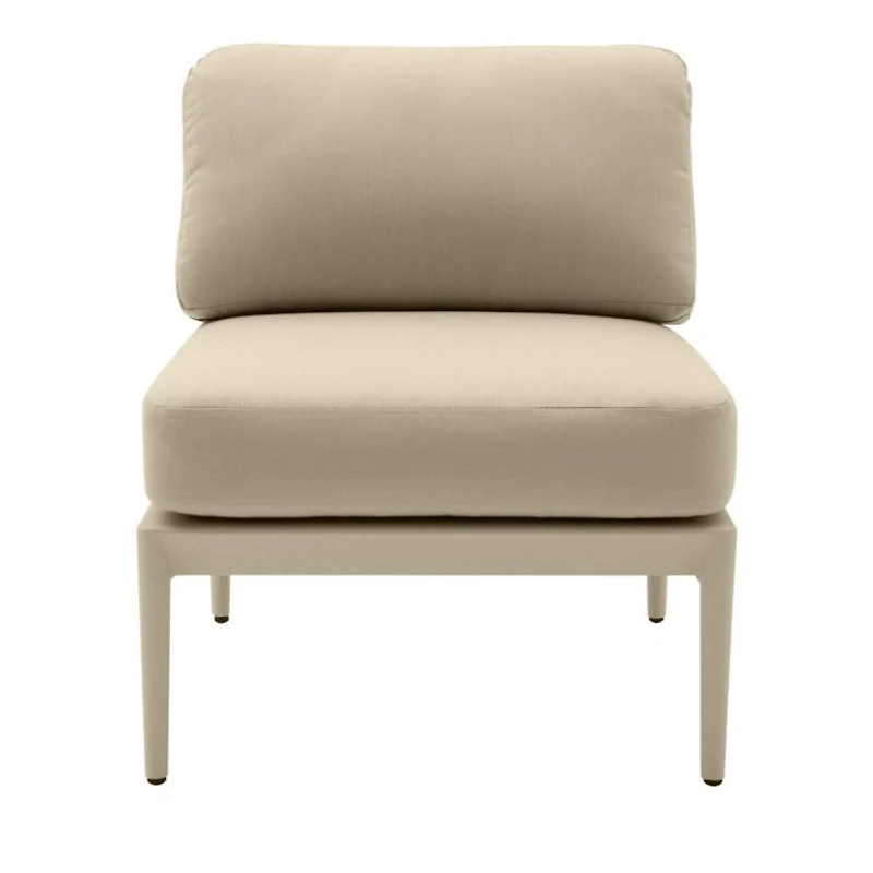 Kapri Modular Outdoor Armless Chair in Moss Green