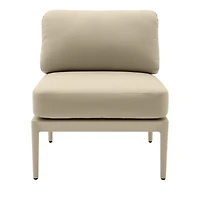 Kapri Modular Outdoor Armless Chair in Moss Green