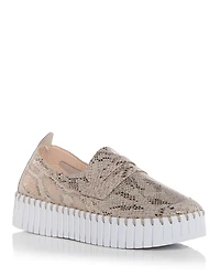 Ilse Jacobsen Women's Tulip Snake Embossed Slip On Sneakers