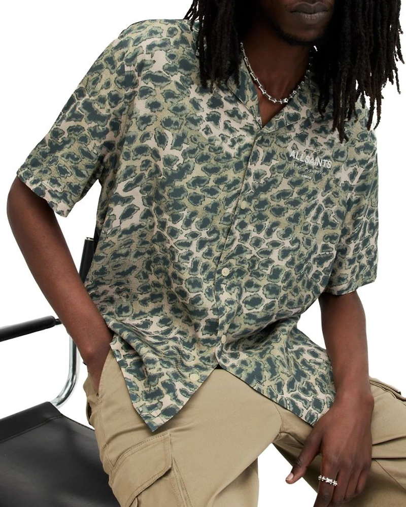 Underground Short Sleeve Button Front Camp Shirt