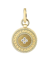Roberto Coin 18K Yellow Gold Venetian Princess Diamond Small Medallion Pendant