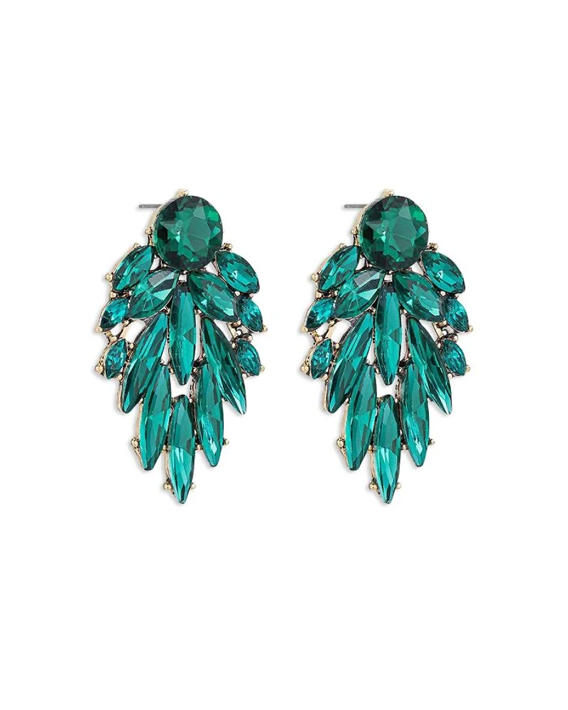 Cry Me A River Crystal Cluster Drop Earrings