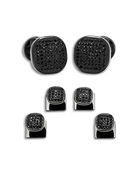 Cufflinks Inc Black Pave Crystal Stud & Cufflink Set