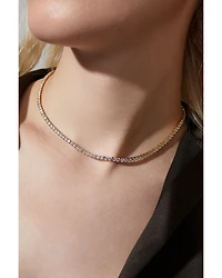 3mm Cubic Zirconia Tennis Necklace, 16"