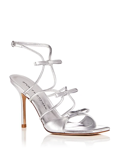 Stuart Weitzman Women's Tully 100 Bow Strappy Sandals