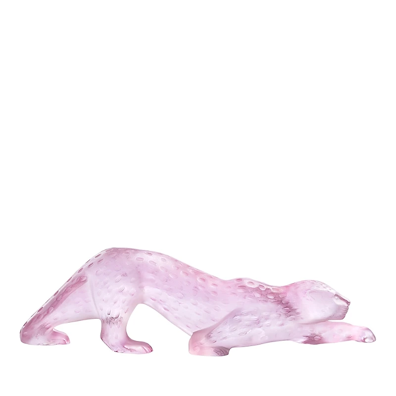 Lalique Zeila Panther Pink Luster Figure