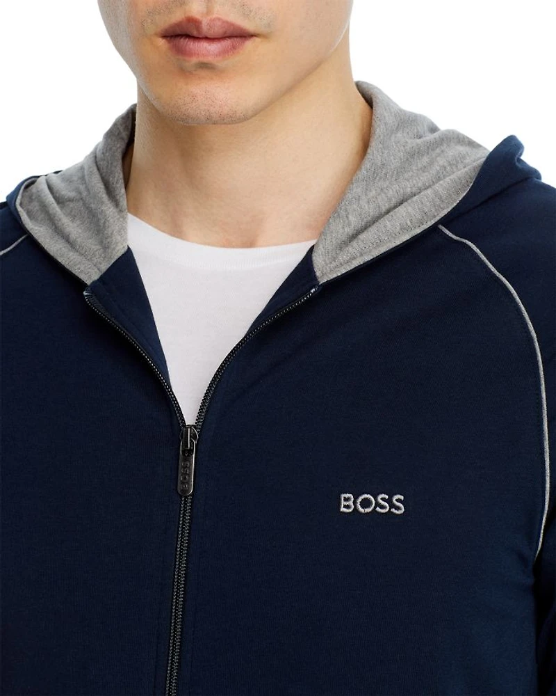 Mix & Match Cotton Blend Full Zip Hooded Jacket