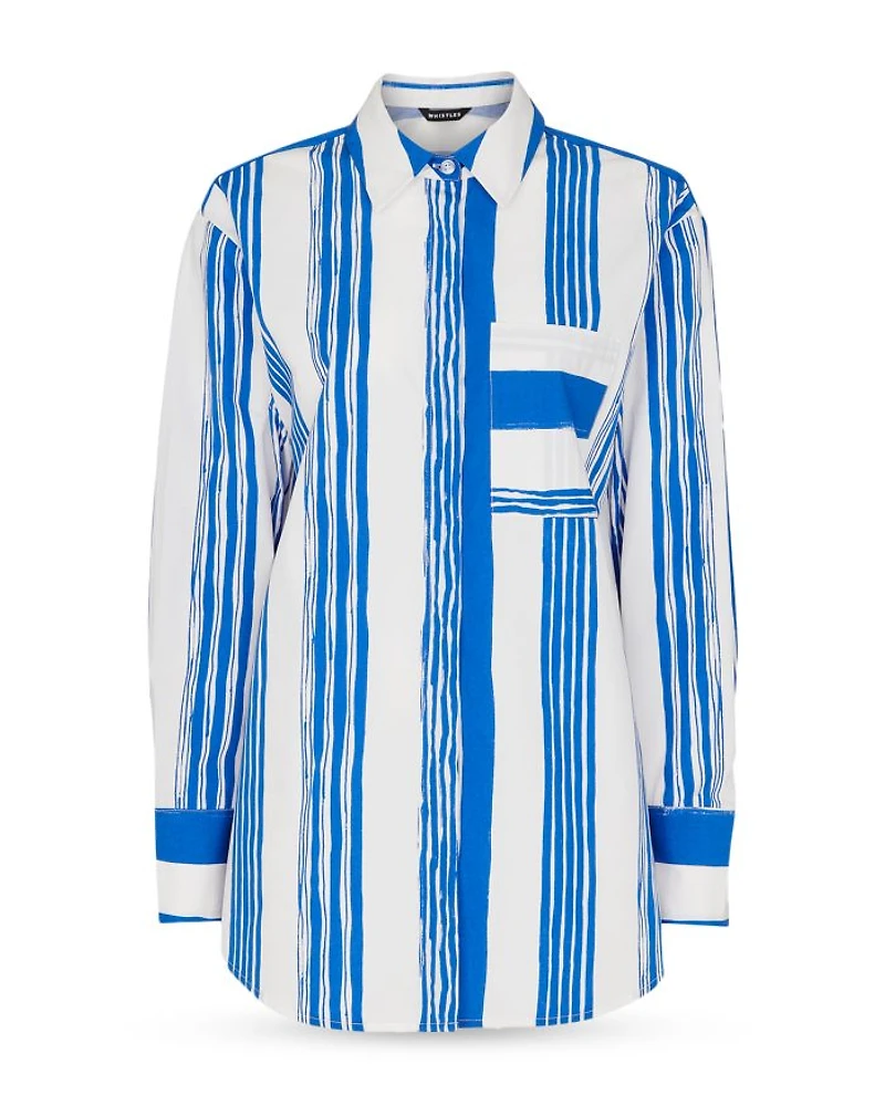 Painted Stripe Oversized Shirt
