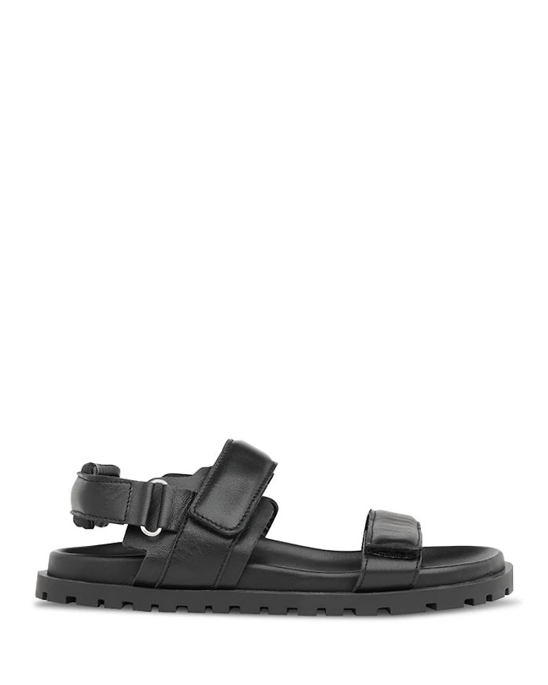 Women's Ria Black Sporty Velcro Sandals
