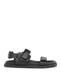 Women's Ria Black Sporty Velcro Sandals