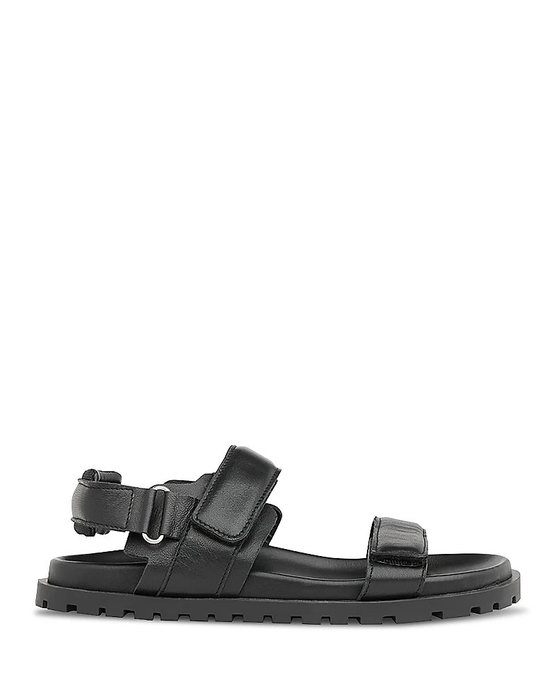 Whistles Women's Ria Black Sporty Velcro Sandals